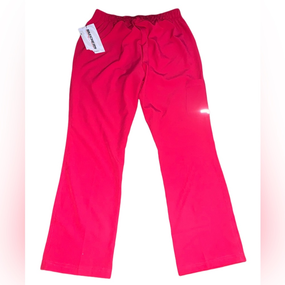 Skechers Women's 3Pocket Reliance Drawstring Cargo Scrubs Pink Size Small - Picture 5 of 6